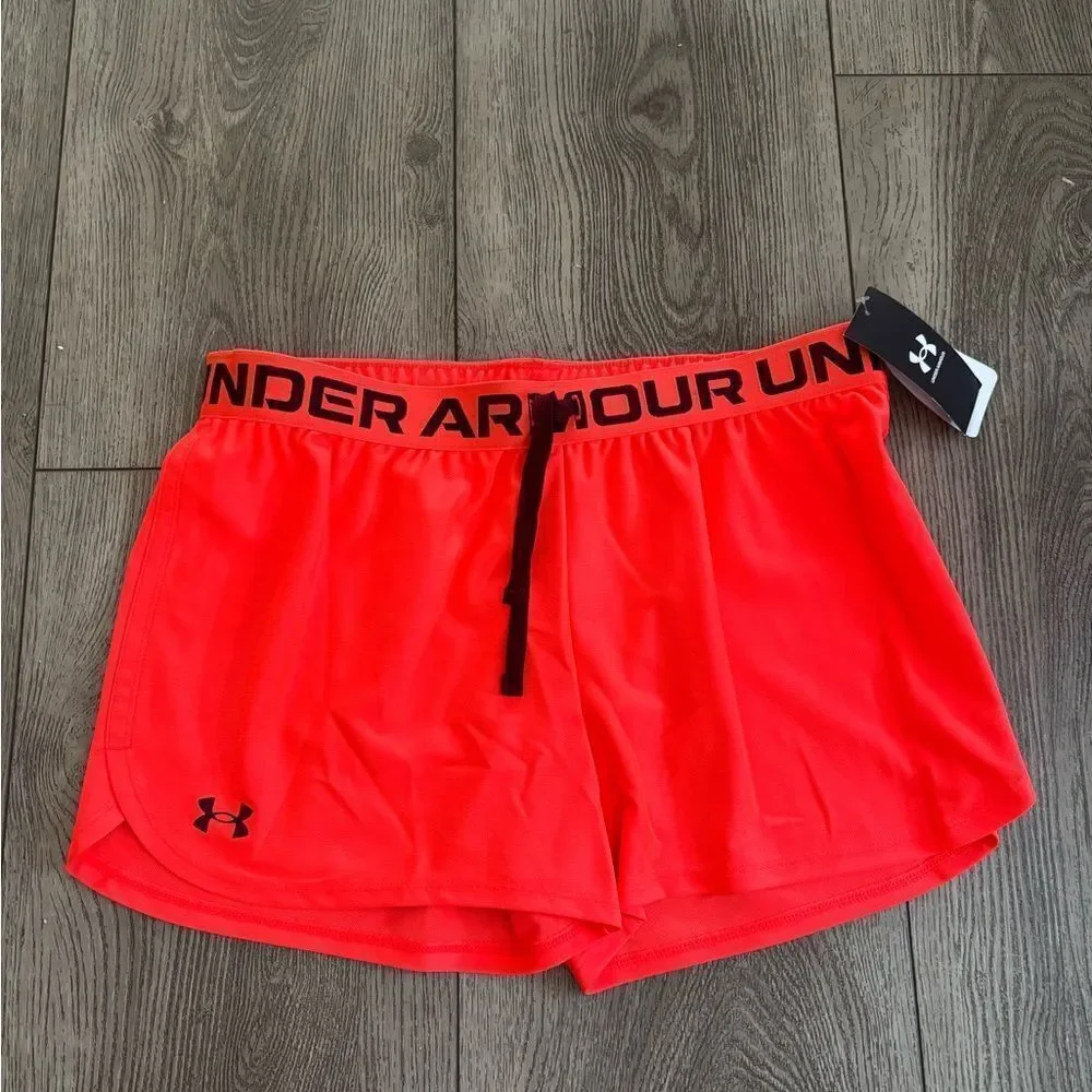 Under Armour Red Athletic Shorts Lightweight Performance